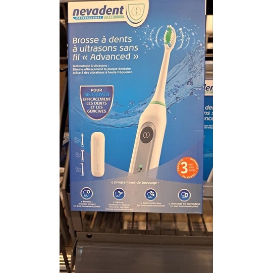 Bàn chải đánh răng điện Nevadent Advanced - Bàn chải điện 4 chế độ cao cấp công nghệ Sonic