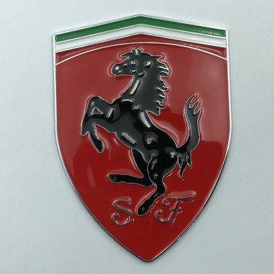 1 Miếng Dán Logo Xe Hơi Ferrari Hình Con Ngựa Bằng Kim Loại