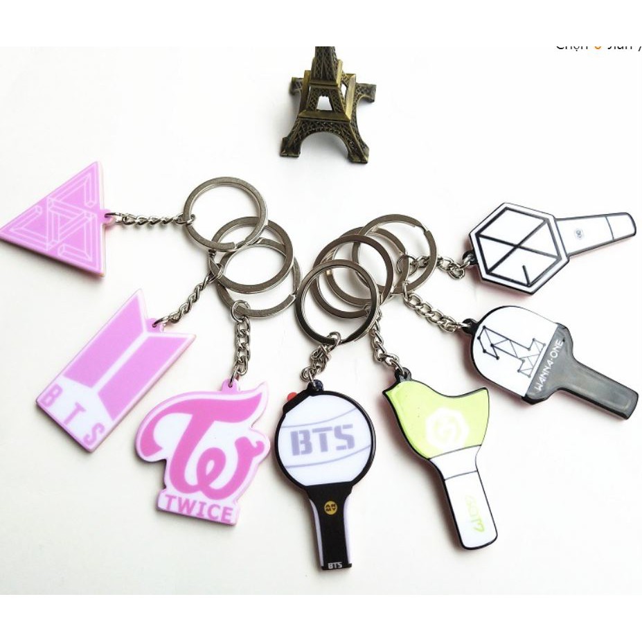 Móc khóa mica nhiều màu BTS, Wanna one, Seventeen, EXO, GOT7, Twice