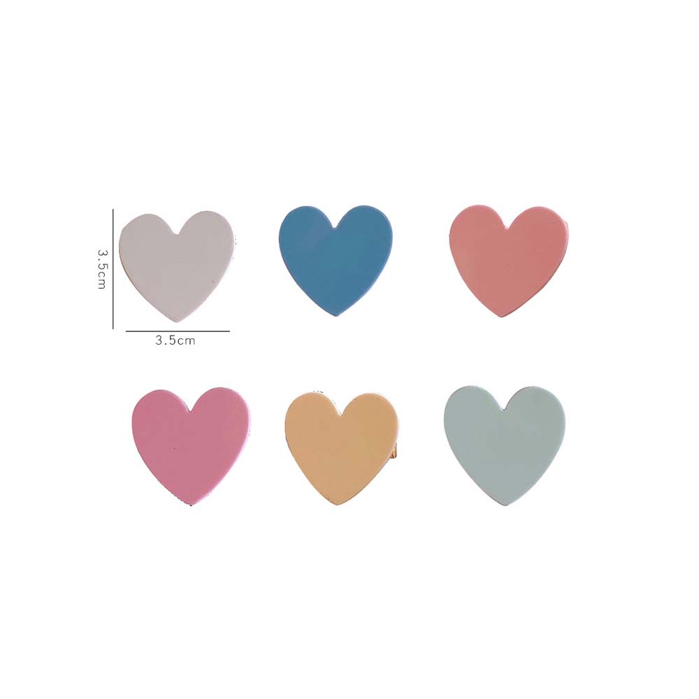 Kẹp Tóc Acrylic Hình Trái Tim Màu Kẹo Ngọt Dễ Thương Phong Cách Hàn Quốc