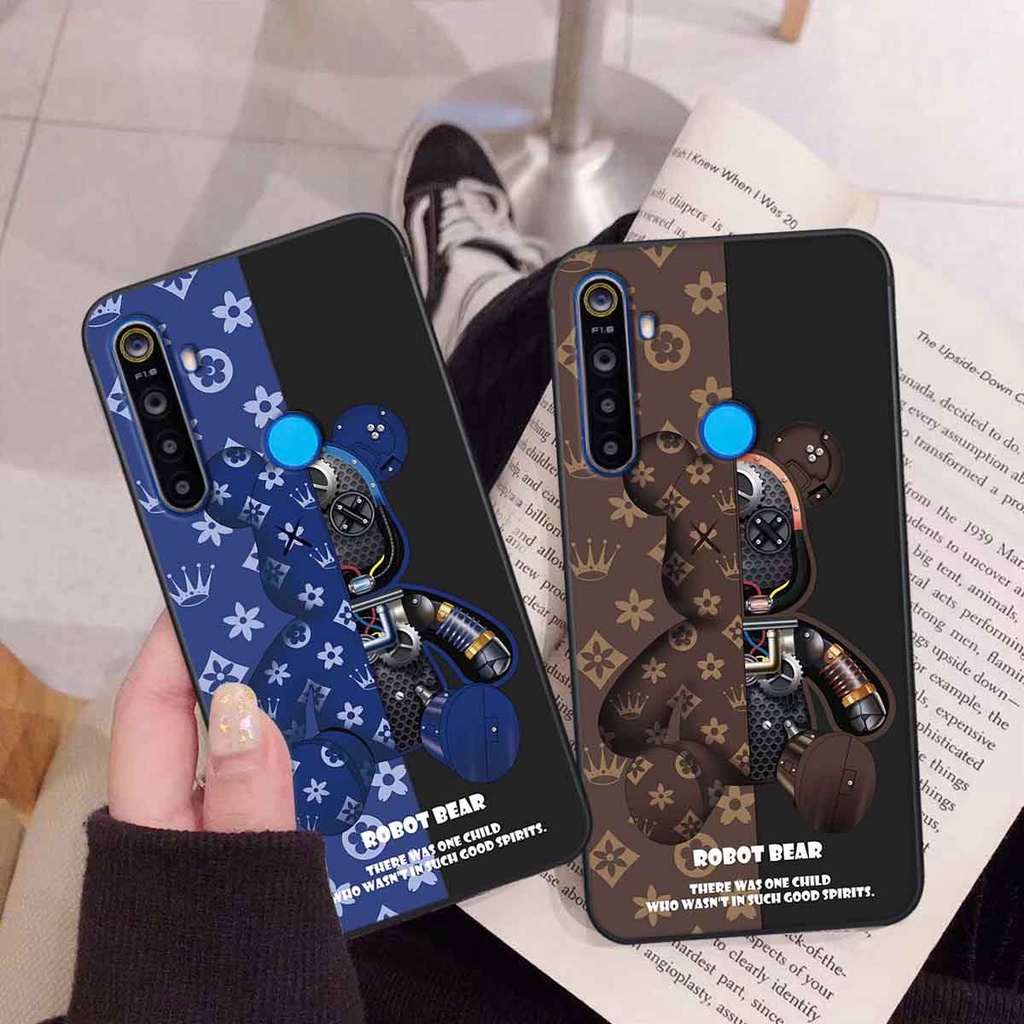 Ốp Realme 5 / 5 Pro / C3 bear brick, gấu đáng yêu, dễ thương