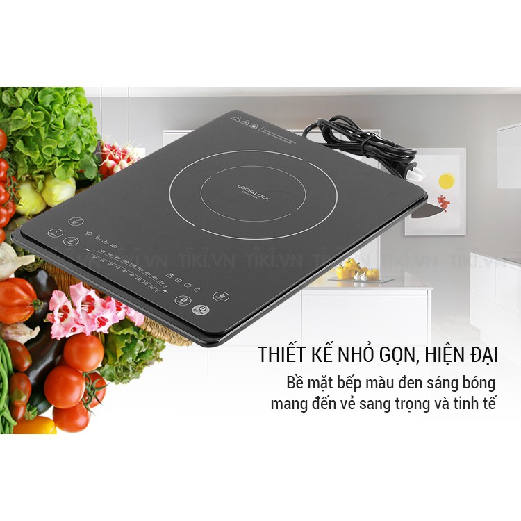 Bếp Điện Từ Ultra-Slim Lock&Lock EJI131BLK Công Suất 2000W Màu Đen