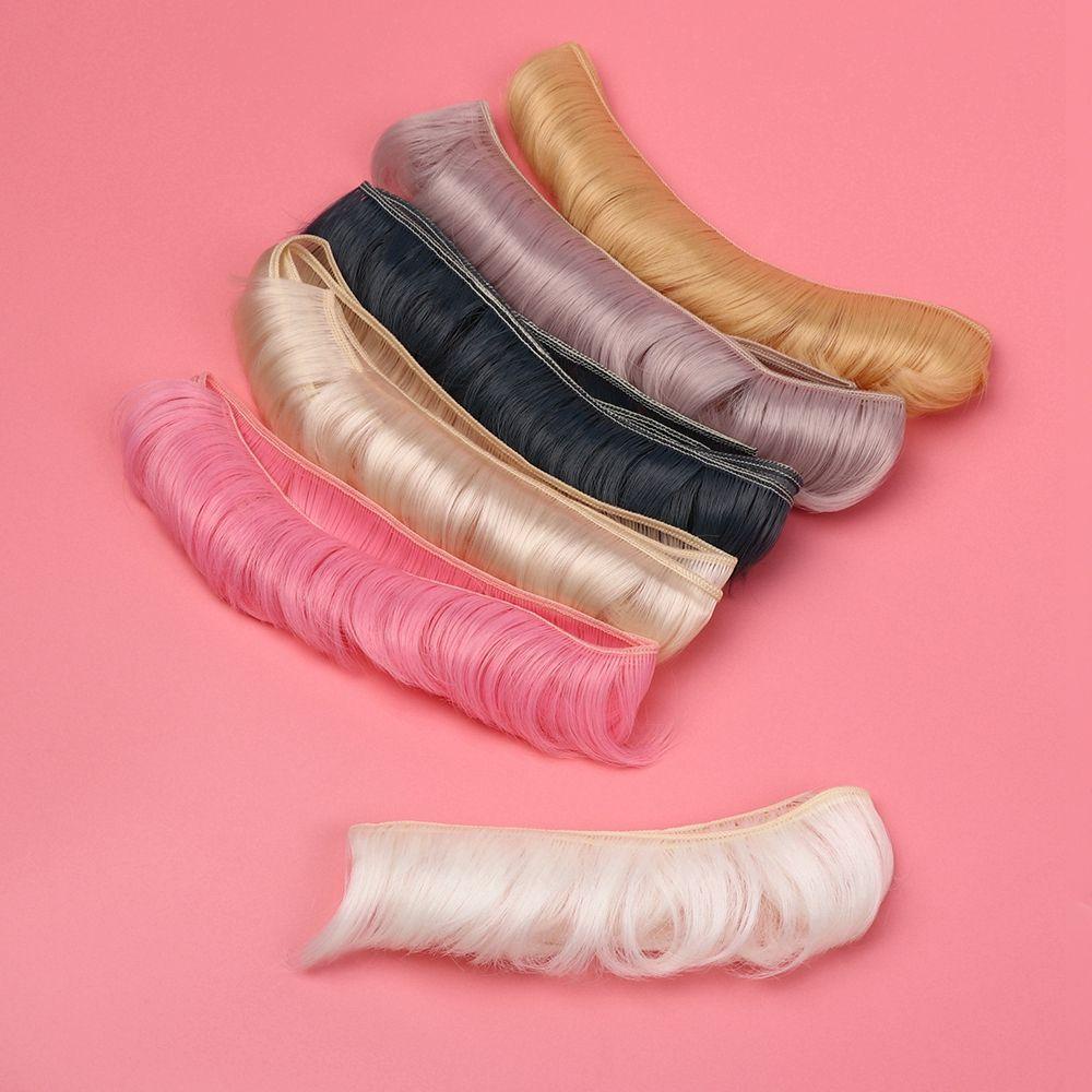 1 Tóc Giả Xoăn Ngắn 100*5cm 1/6 1/4 1/3 Cho Búp Bê Trẻ Em