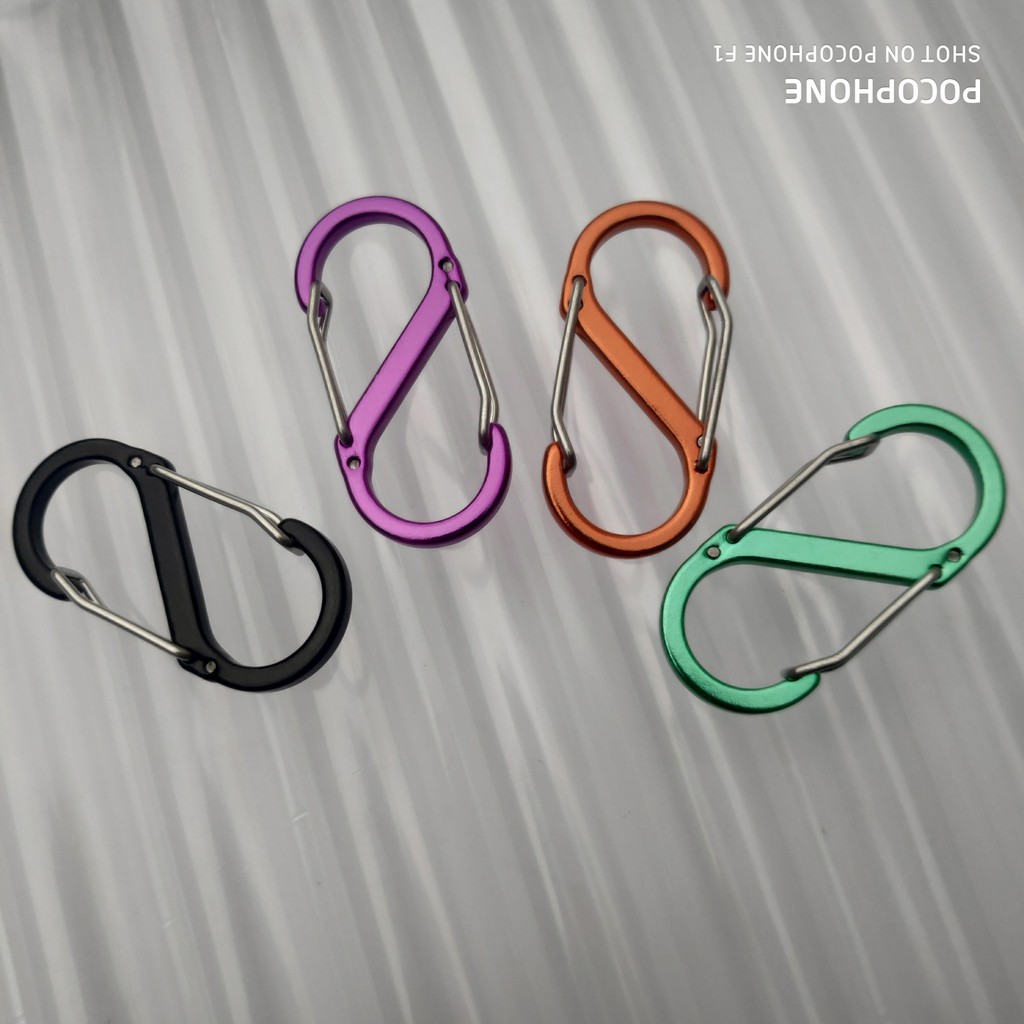 Móc Khoá S 2 Đầu Nhôm Thông Minh SIêu Nhẹ - Khoá Chắc CHắn