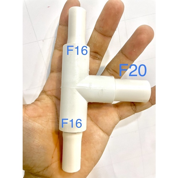Đầu nối ống nước T - Đầu chuyển T F16/20 không giảm dòng (DIY)