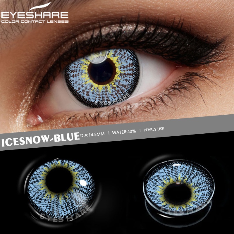 1 Cặp Kính Áp Tròng Nhiều Màu Sắc Hình Anime Dùng Trang Điểm Mắt Và Kính Áp Tròng