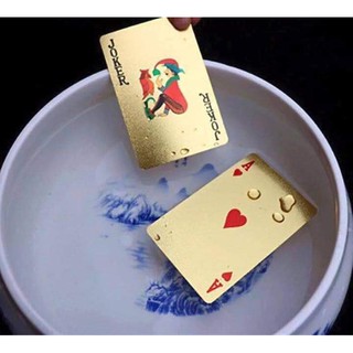 Bộ bài tây mạ vàng