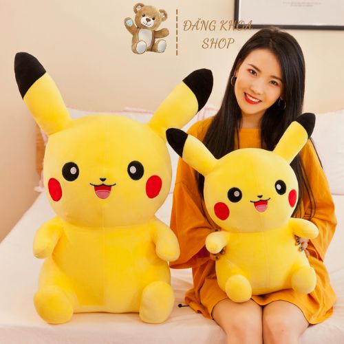 Gấu Bông Pikachu - Gấu Bông Pikachu-Gối Ôm Pikachu-Thú Nhồi Bông Pikachu Hàng Cao Cấp