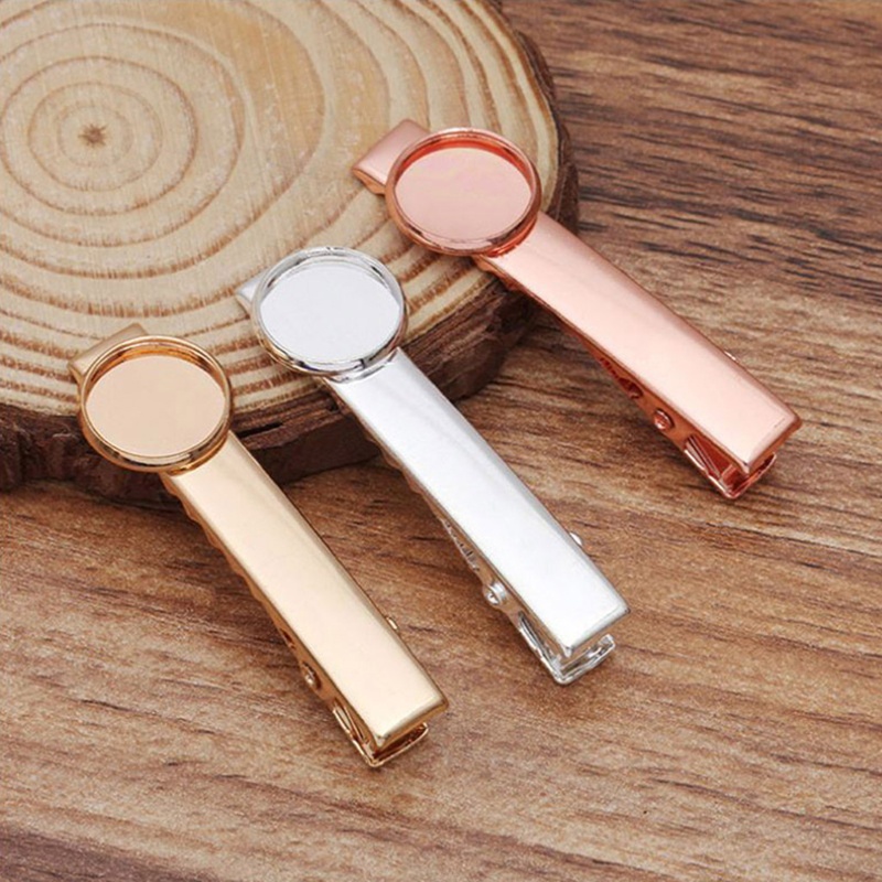 Set 10 Kẹp Tóc Trơn 12mm DIY Đa Ứng Dụng