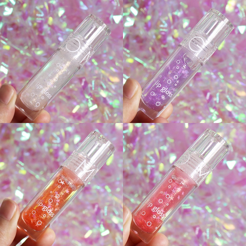 🐻 Son bóng kim tuyến LUCKY LIP GLOSSS hình gấu cute gồm 4 tone màu FULLSIZE