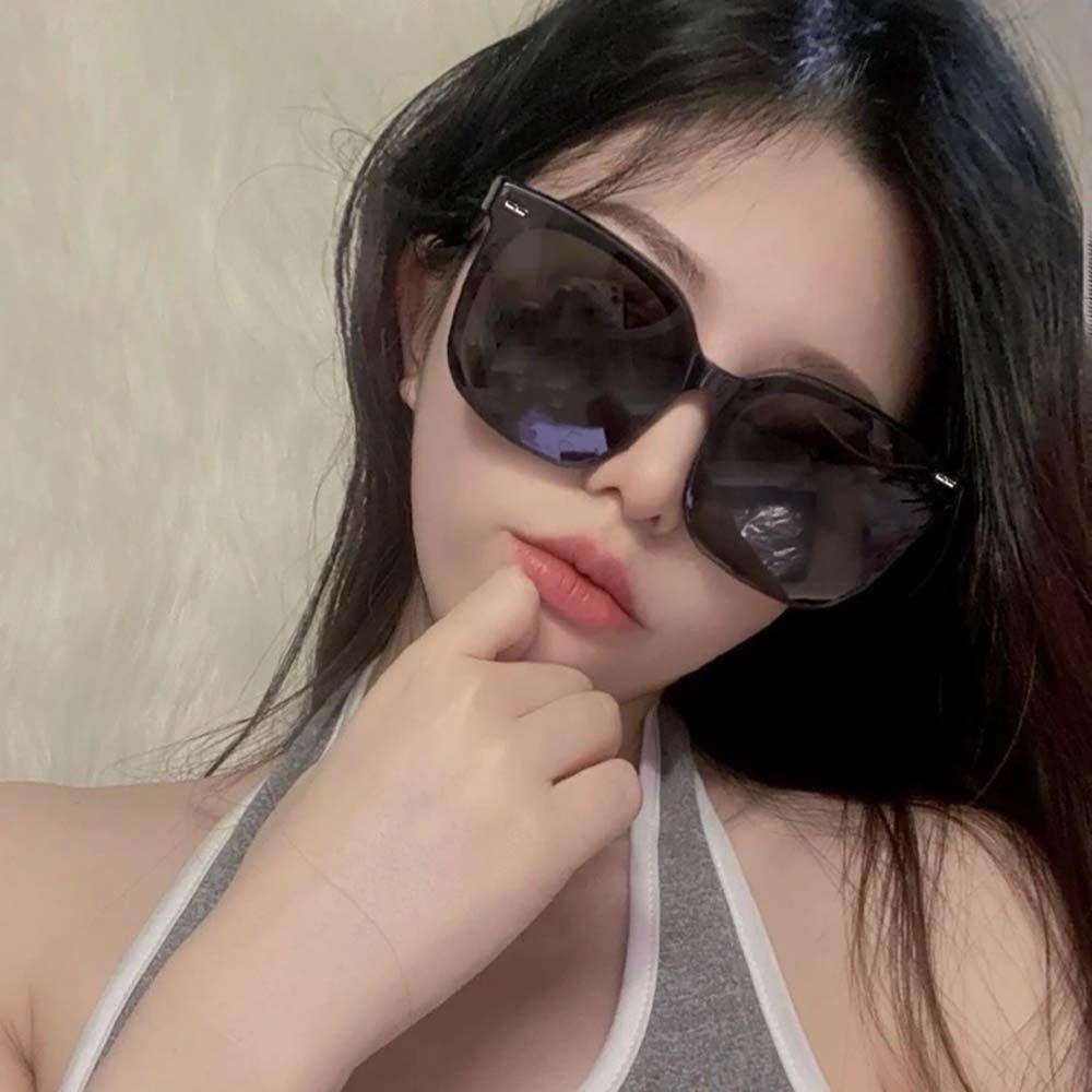 Kính Mát Gọng Vuông Lớn Chống Tia UV Phong Cách Retro Dành Cho Nữ