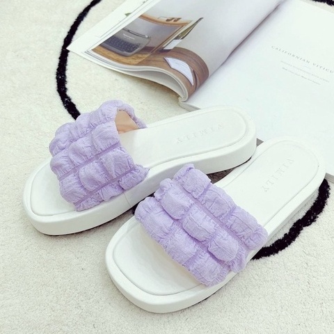 Dép nữ 2p đế bánh mì QUAI XỐP mẫu mới tươi trẻ nhiều màu