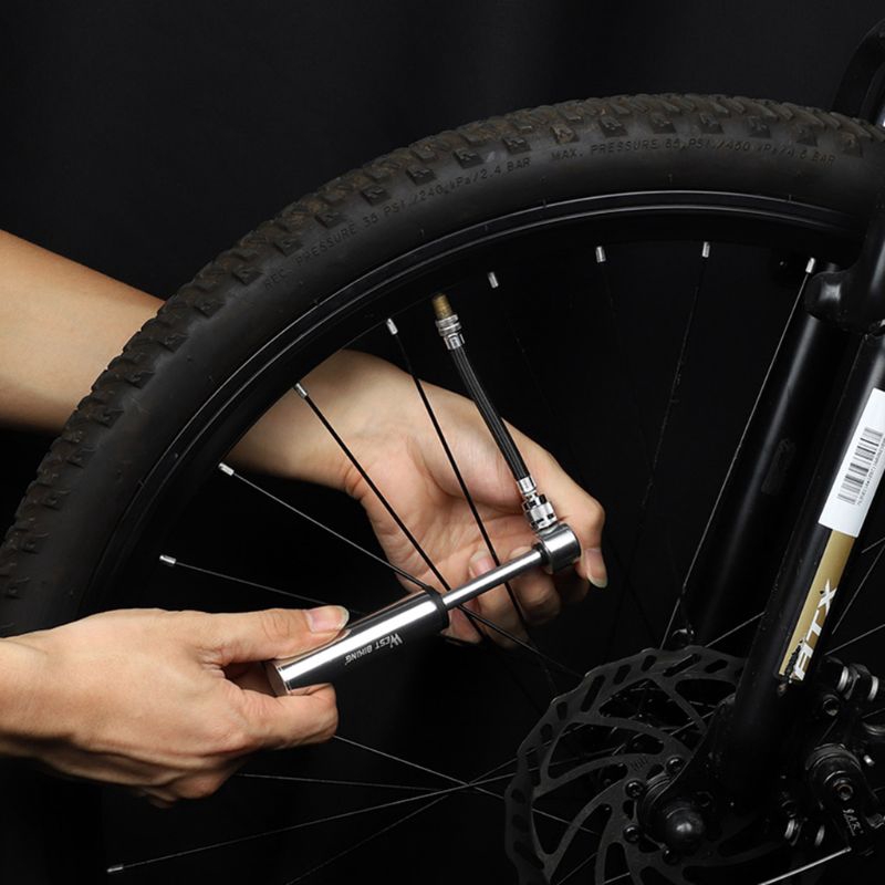 Máy bơm hơi mini cầm tay tiện lợi cho xe đạp