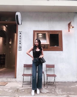 Quần suông denim