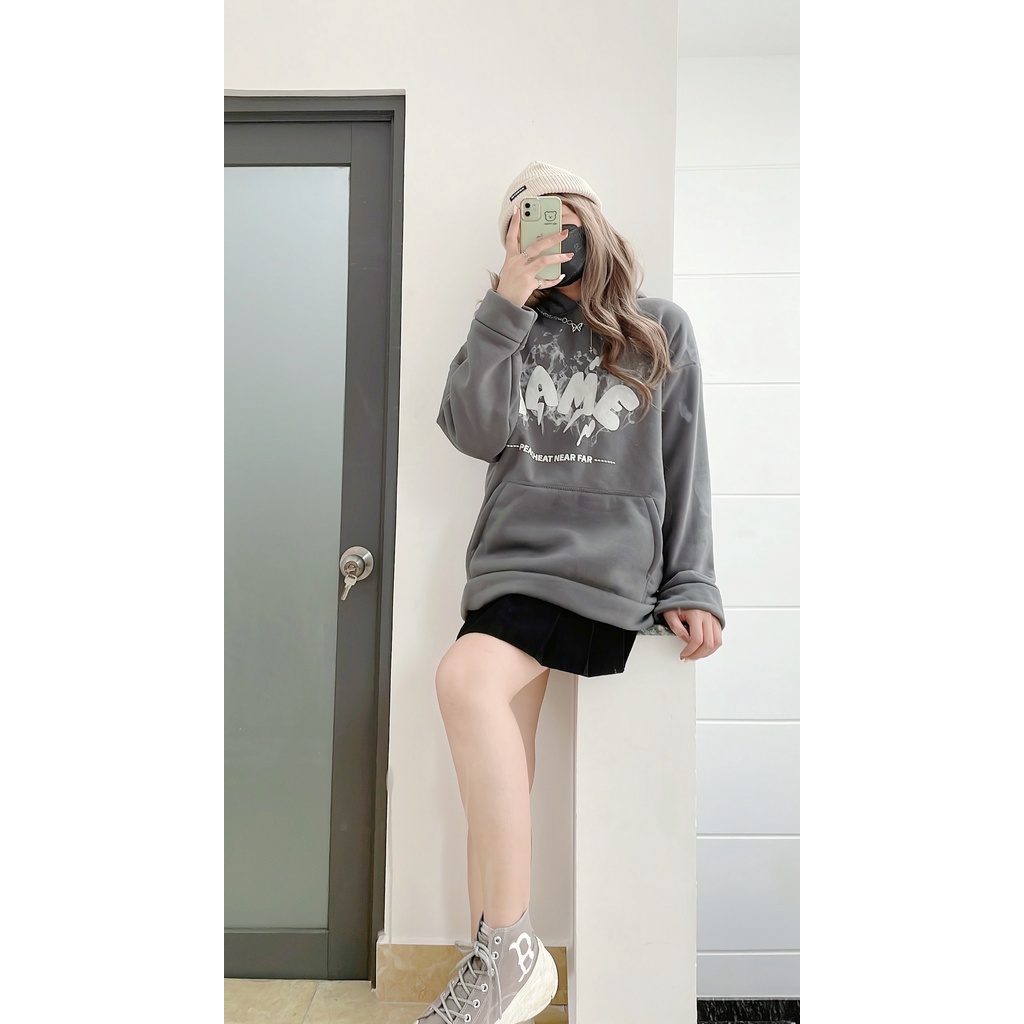 ÁO HOODIE UNISEX CHỮ `SAME` NẶNG GẦN 1KG CÓ NÓN CÓ SỪNG HÀNG CAO CẤP