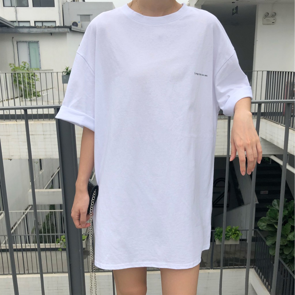 Áo Thun Tay Ngắn In Chữ Phong Cách Hàn Quốc