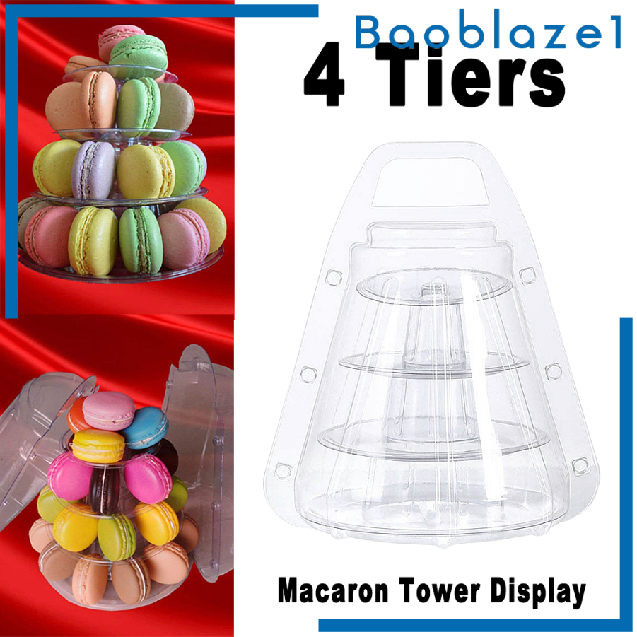 [BAOBLAZE1]Macaron Cake Cupcake Stand with Box, Wedding Event Party Display Tower Plate