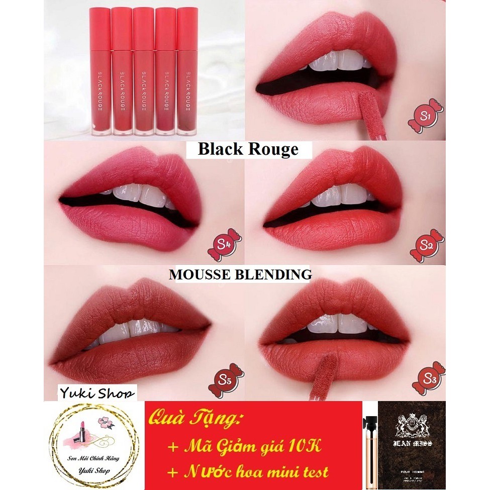 son black rouge 💋 Freeship 💋 Giảm 10K Khi Nhập [son] son kem mousse blending hàn quốc chính hãng 5 màu S01 - S05