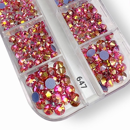 Đá Chân Lưới Nail 12 Khía Heaven Rose AB Đính Móng ANGELICA 647