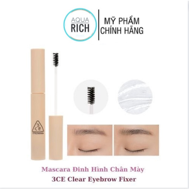 Mascara Định Hình Chân Mày 3CE Clear Eyebrow Fixer 6g