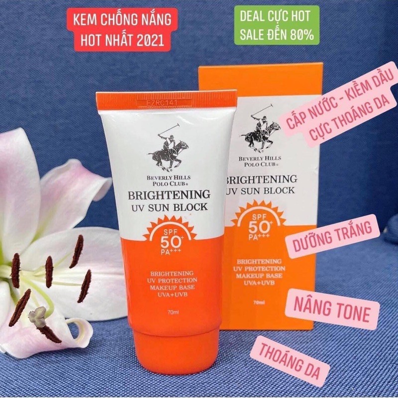 Kem Chống Nắng Bevery Hills Polo Club Rose UV Sun Block Brightening Uv Sun Block SPF/50+++