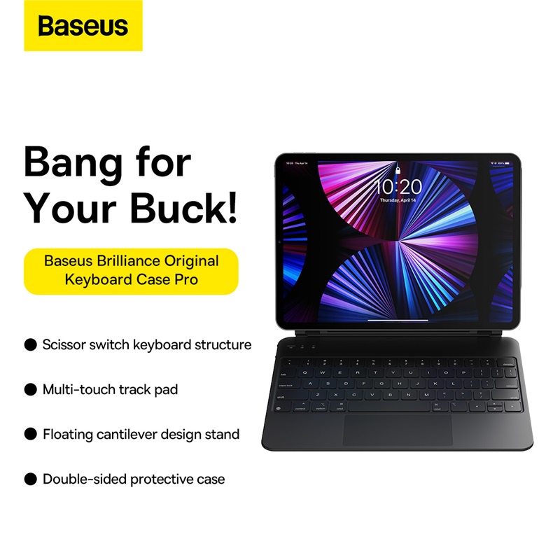 Bao Da Nam Châm Tích Hợp Bàn Phím Baseus Brilliance Original Keyboard Case Pro Chính hãng Baseus
