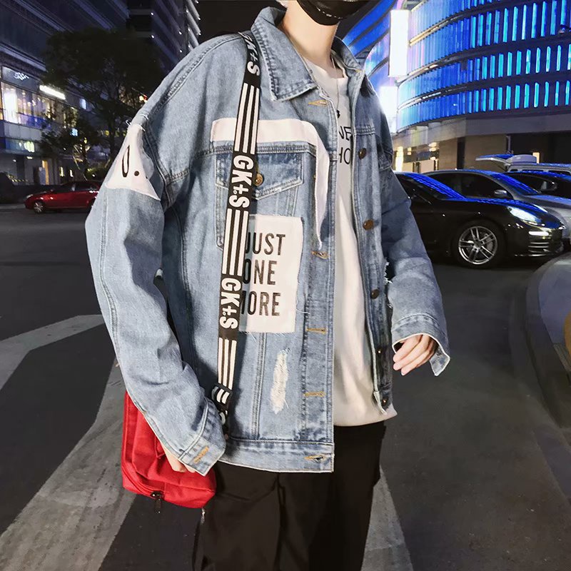 Áo Khoác Jeans Just One More Unisex Cho Cả Nam Và Nữ Vải Jeans Xuất Dày Dặn