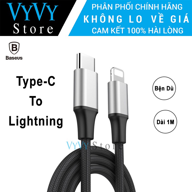 Cáp Type C to Lightning iPhone BASEUS cao cấp, hỗ trợ sạc nhanh