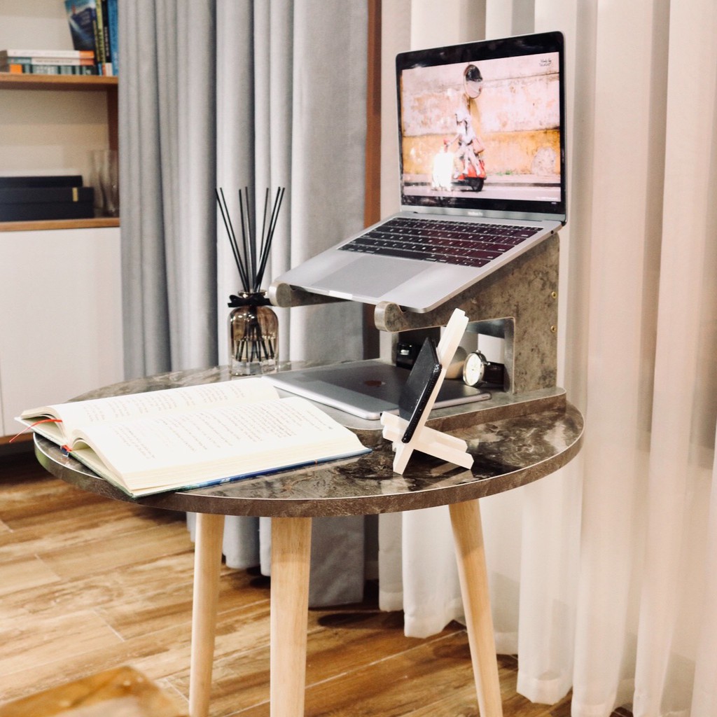 Kệ gỗ đỡ laptop, giá đỡ macbook TADA tản nhiệt tiện lợi, chống gù lưng (TD12) | BigBuy360 - bigbuy360.vn