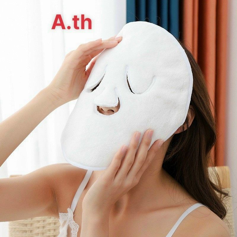 Khăn Đắp Mặt Chườm Nóng Lạnh Làm Đẹp Da Chất Liệu Lông Cừu