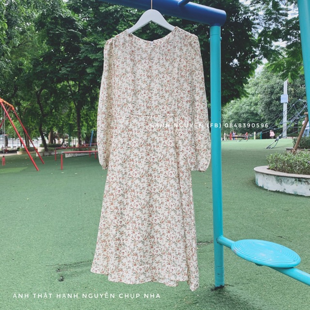 [Video/Ảnh Thật] Váy Hoa Nhí Dài Tay Vintage - Váy Thu Đông - Xưởng May Hạnh Hồng | BigBuy360 - bigbuy360.vn