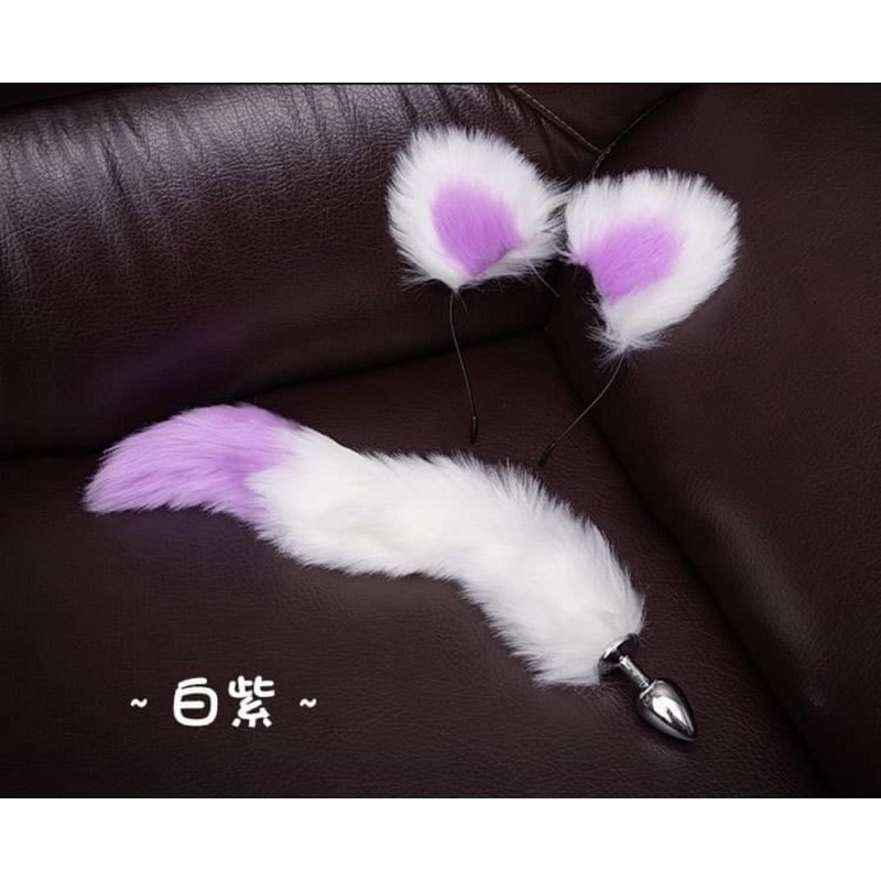 Bộ phụ kiện 2 món tai và đuôi kim loại cosplay nàng cáo quyến rũ, xinh đẹp
