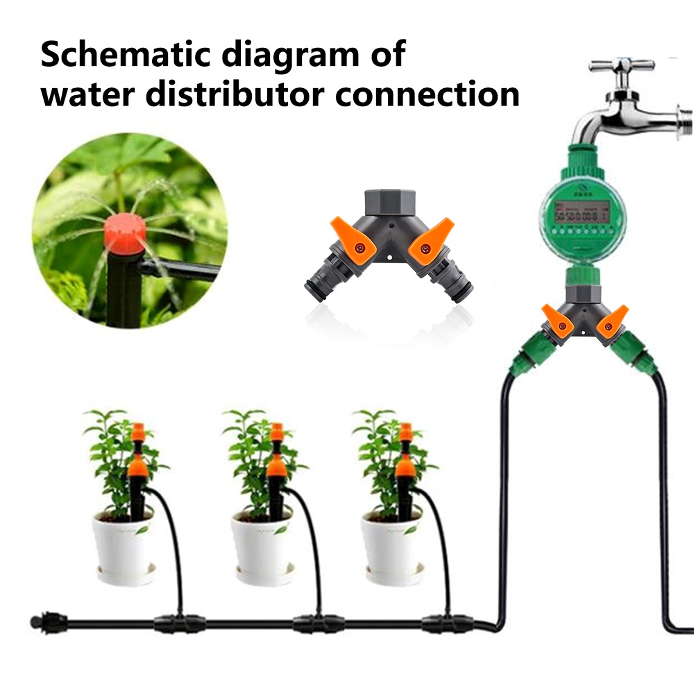 Đầu nối ống nước 2 đầu EKEZ kích thước 8.5*9.0cm giảm tốc 1/2&quot; 3/4&quot; chất liệu ABS và PP cho sân vườn tưới tiêu