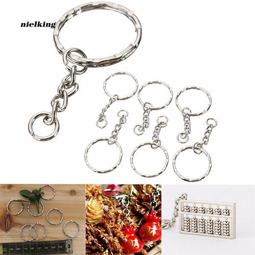 Set 10 vòng móc khóa bằng sắt DIY đa năng