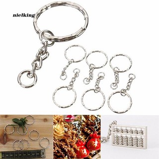Set 10 vòng móc khóa bằng sắt DIY đa năng