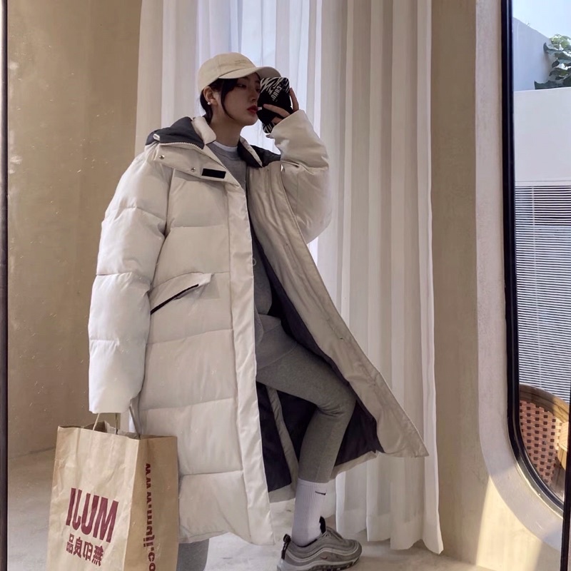 Áo khoác phao dáng dài nam nữ siêu ấm