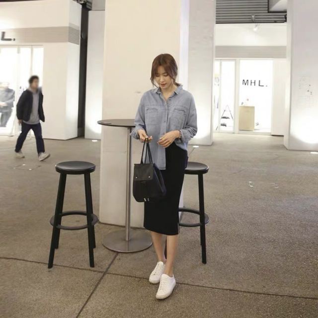 Chân váy đen bút chì dài hàng taobao | BigBuy360 - bigbuy360.vn