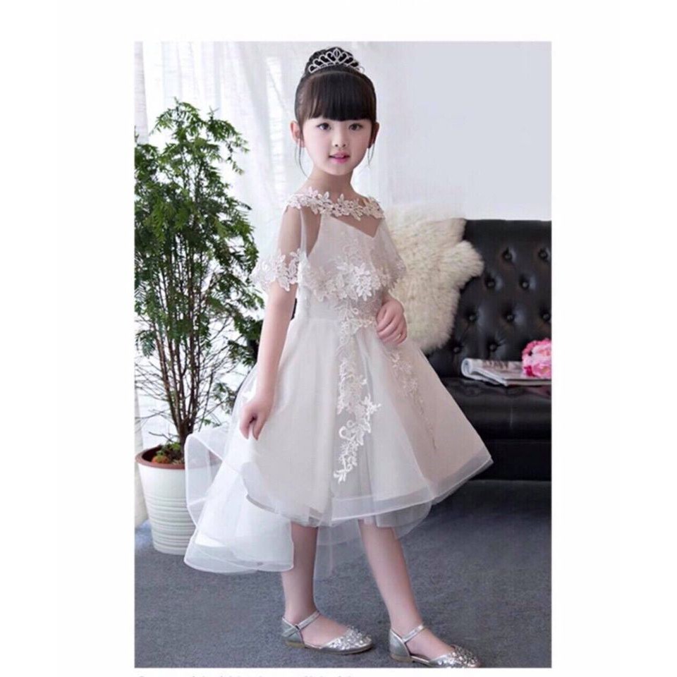 [SIZE NHÍ] ĐẦM REN BÉ GÁI PHỐI VOAN