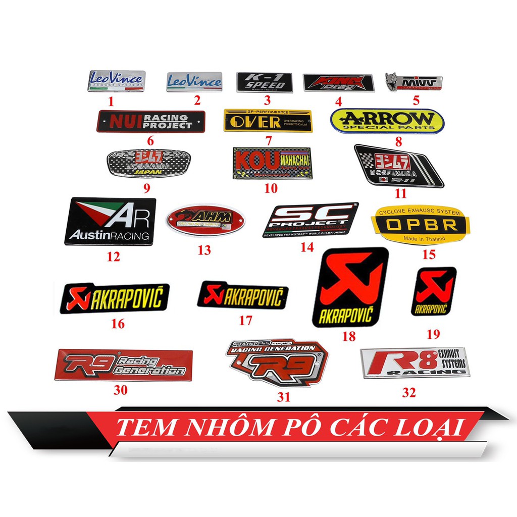 Tem nhôm bô các loại