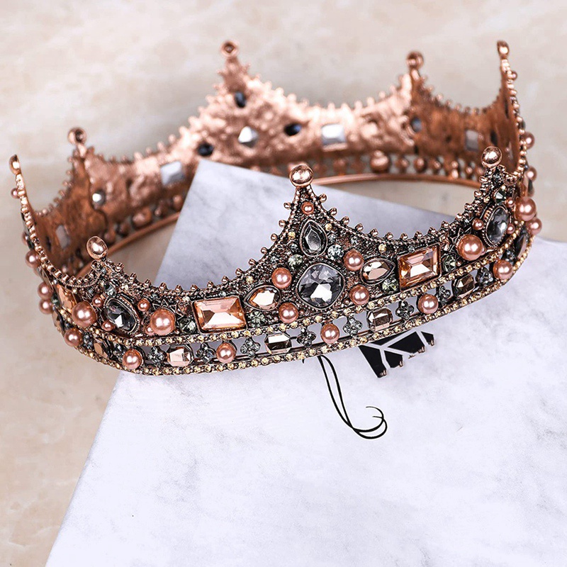 Vương miện đính đá phong cách Baroque dành cho nam#K0