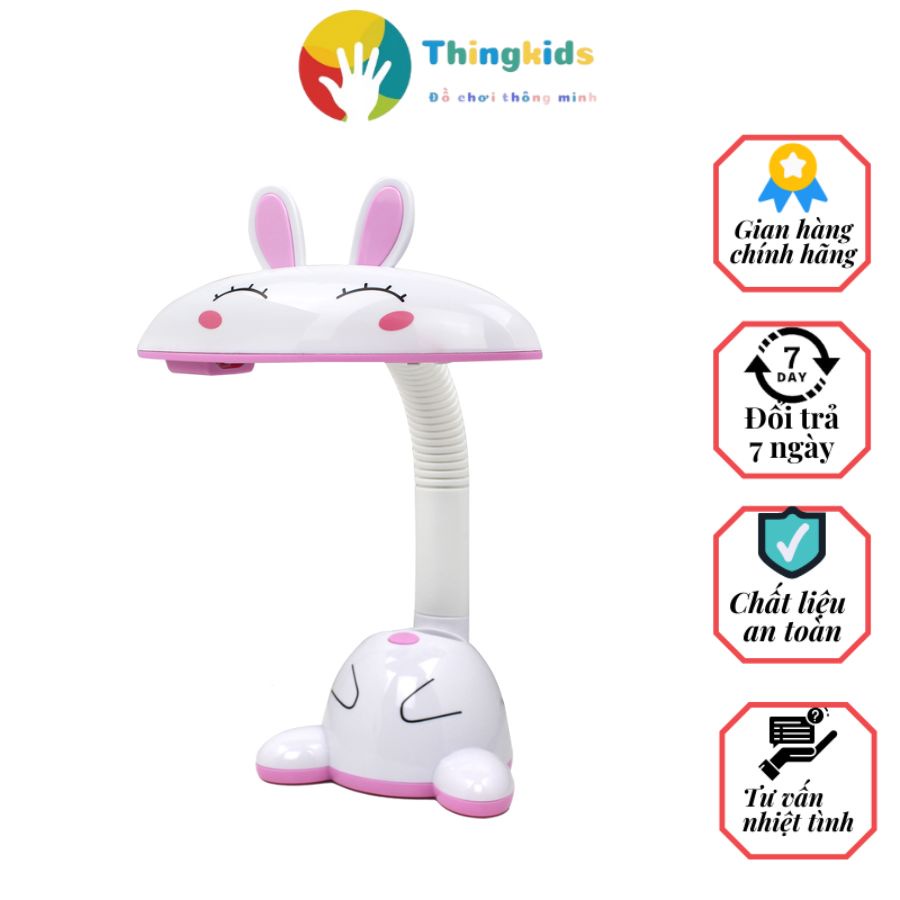 Đèn học để bàn cho bé hình thỏ có hộp đựng bút tiện lợi - Thingkids