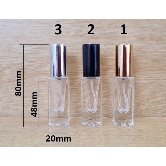 Lọ Chiết Nước Hoa Trụ Vuông Dài 5ml 10ml 🍁 Chai Lọ Chiết Nước Hoa Thủy Tinh Đựng Dầu Thơm Tiện Dụng