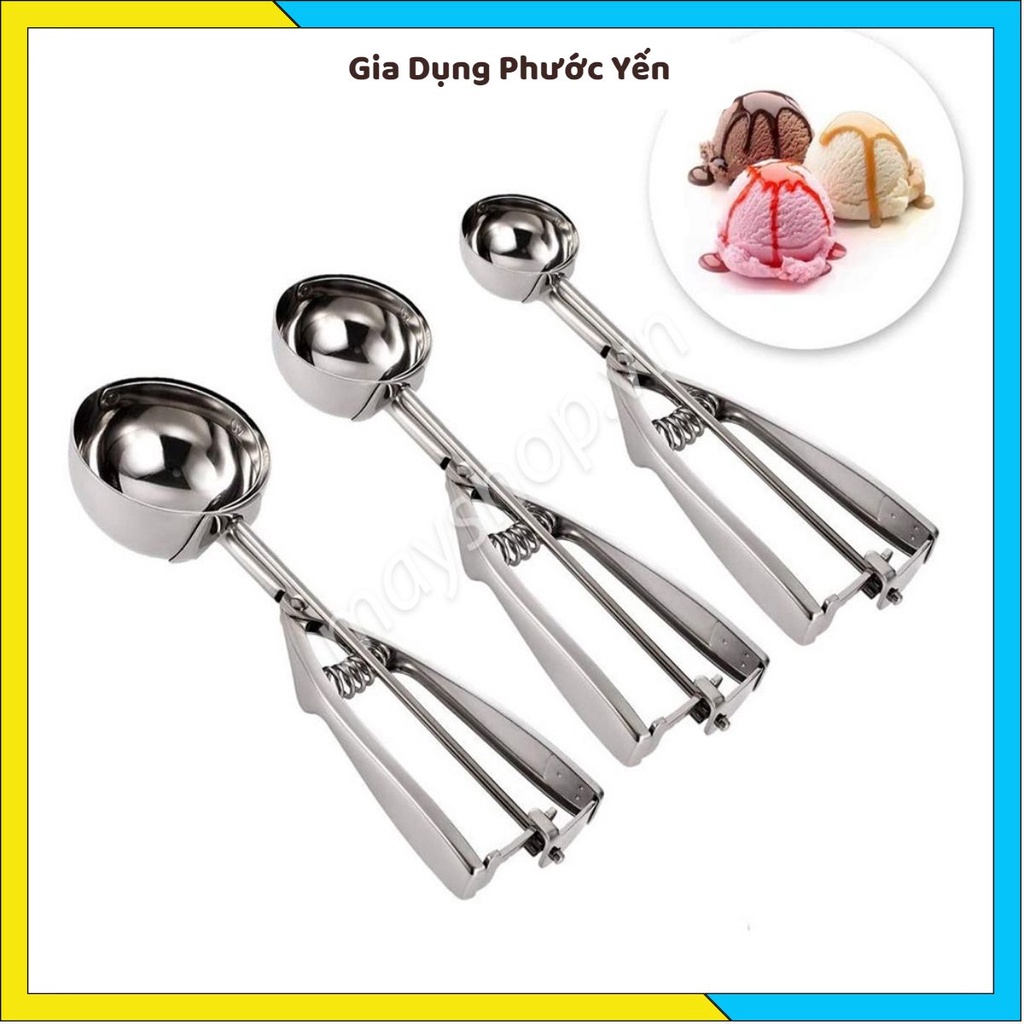 Muỗng xúc kem xúc hoa quả bằng inox bền đẹp