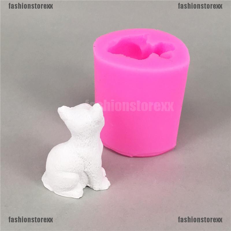 Khuôn Làm Xà Phòng / Sô Cô La / Bánh Ngọt Hình Chú Mèo Nhỏ 3D Xinh Xắn