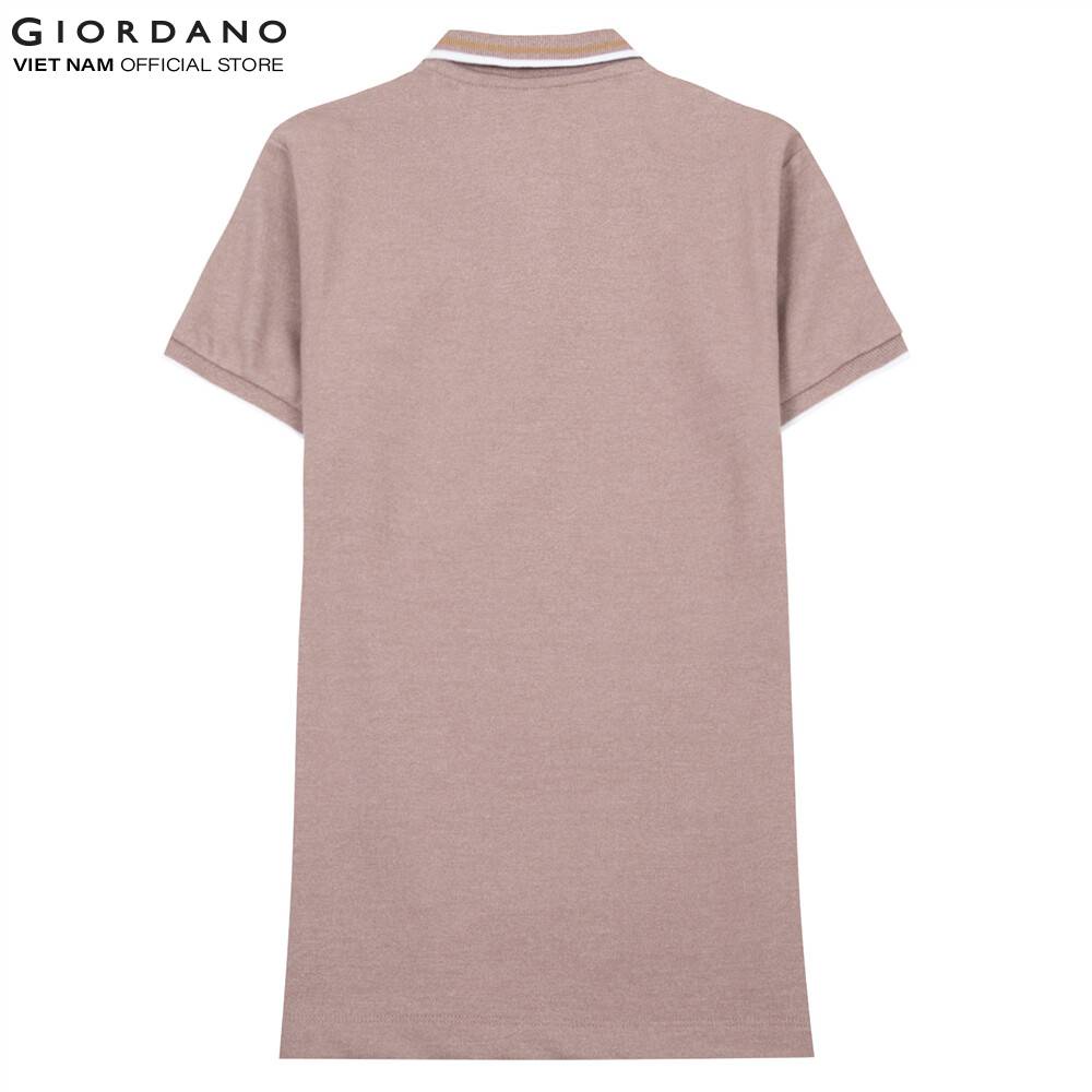 [MEMBER GIFT] Áo Thun Ngắn Tay Có Cổ Nữ Giordano Màu Kaki 053192605502