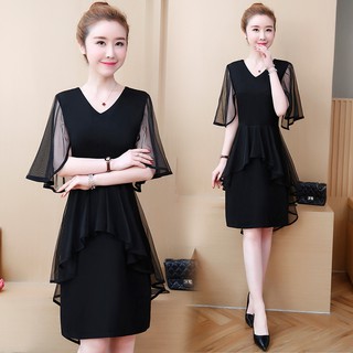 Đầm phối ren cho người béo mập - VBEO203