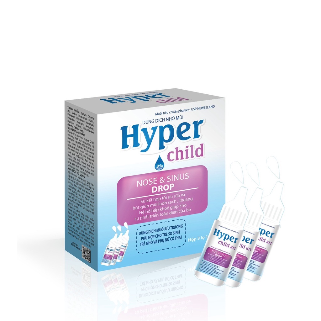 Dung Dịch Nhỏ Mũi Muối Ưu Trương HYPER CHILD Cho Bé