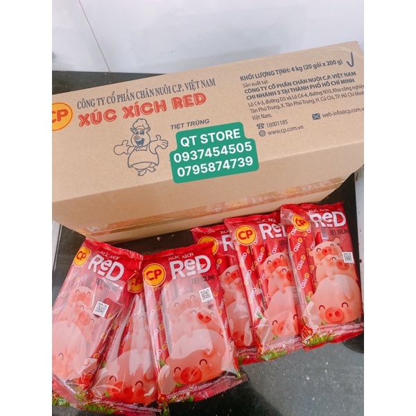 THÙNG XÚC XÍCH RED CP 40GR*100 CÂY BAO BÌ MỚi