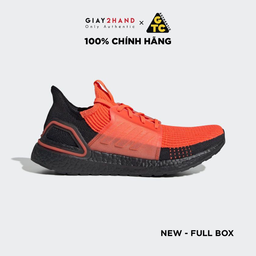 (AUTHENTIC 100%) Giày Sneaker Thể Thao Chạy Bộ Nam Adidas Ultra Boost 19 Solar Red Chính Hãng