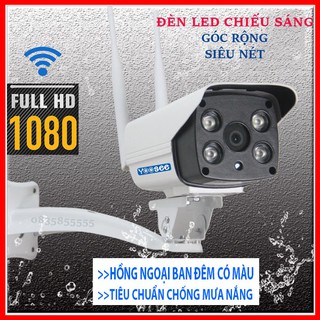 Camera IP WIFI YOOSEE ngoài trời FULL HD- Chống mưa nắng, ban đêm có màu